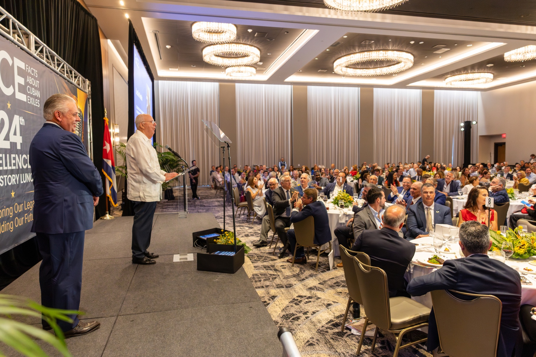 Nelson Albareda at the podium during the 24th Annual FACE Excellence Awards Luncheon
