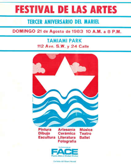 Festival de las Artes poster for the 1983 Tamiami Park celebration of Cuban art and culture